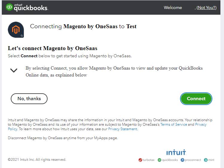 Connect Magento by OpenSaas